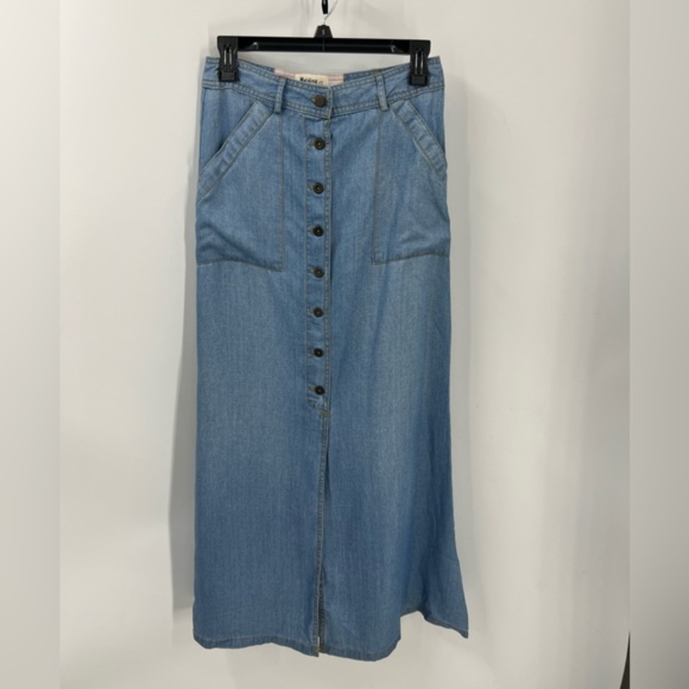 HOLDING HORSES Anthropologyie Chambray Maxi Skirt 0